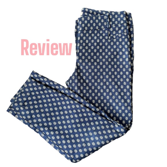Review Pants - 💙REVIEW Sz10 navy anchor capri 7/8 ankle length pants